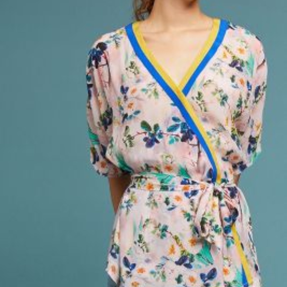 Anthropologie Sporty Floral Top NWT Rinku Dalamal